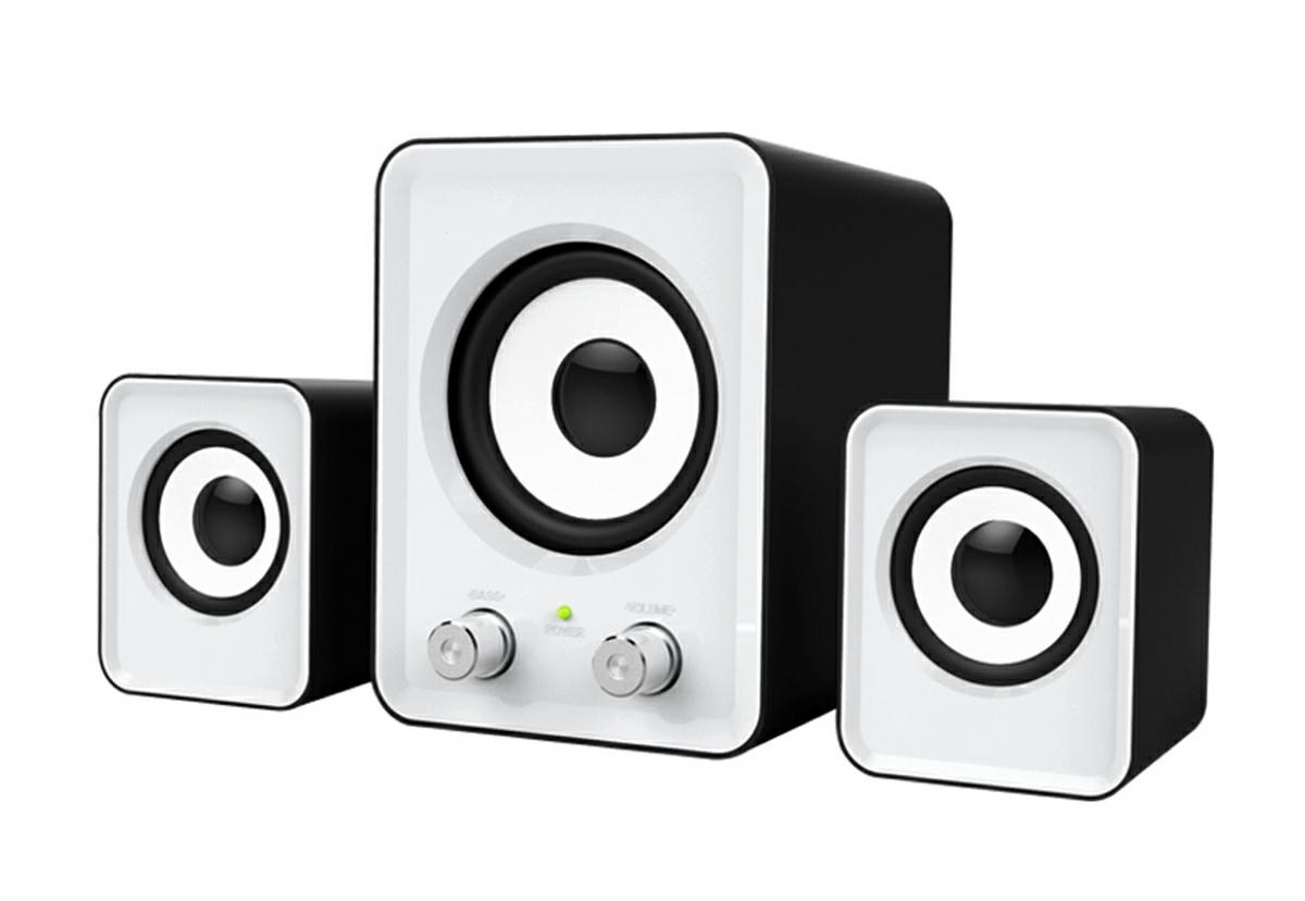 Sistem stereo 2.1, 3W, 20Hz - 18Khz, 4Ω, 80dB, 484g, alb/negru - imagine 6